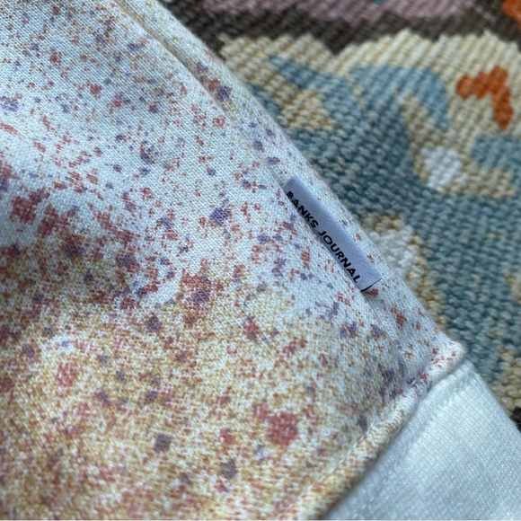 Banks Journal Spray Fleece – Off White Splatter Paint Organic Cotton Size Small - Picture 5 of 10